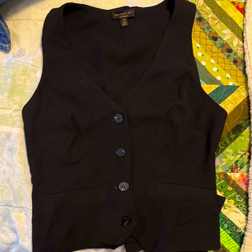 Current Air Black Button Down Vest - image 4